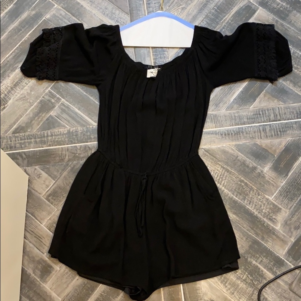 Aqua by Bloomingdales black romper